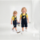 Indigo Corded Dungaree 2-Piece Set