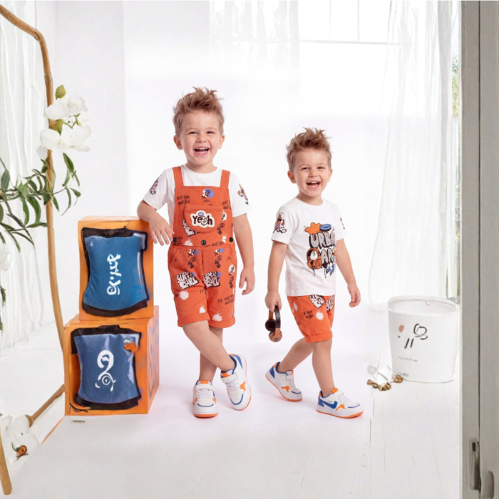 Orange Shorts Denim Dungaree Orange Shorts Denim Dungaree