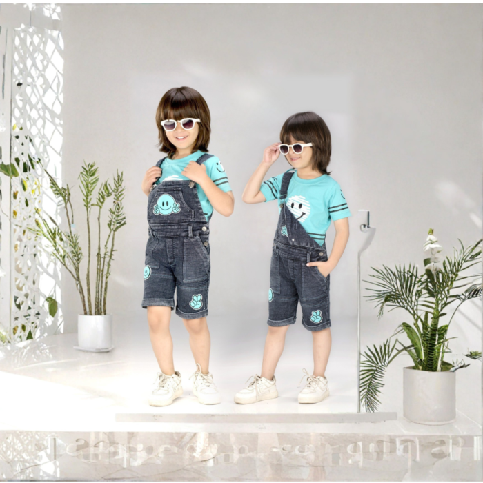 Smiley Shorts Denim Dungaree Smiley Shorts Denim Dungaree